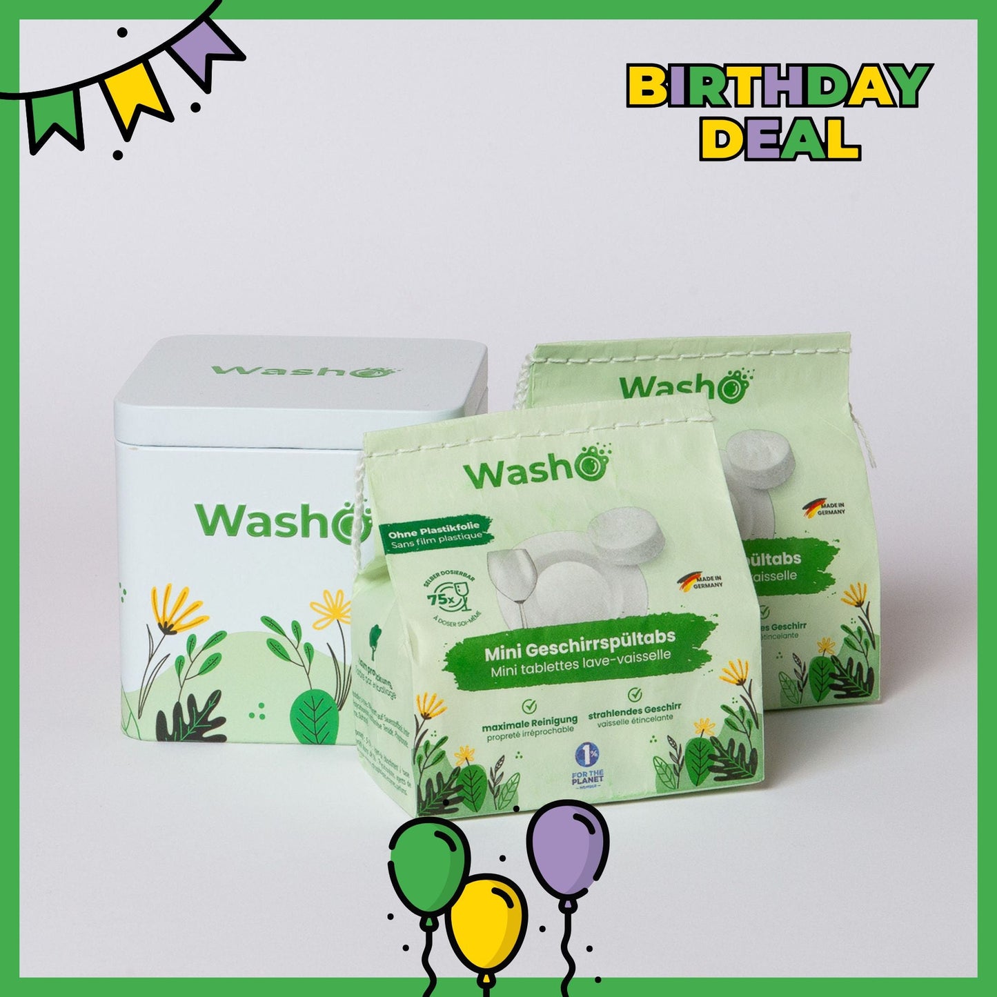 Washo Mini Geschirrspültabs Set - washo.ch