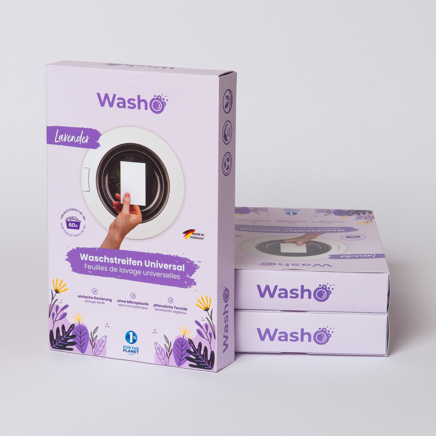 Washo Waschstreifen Lavendel 3 Boxen - washo.ch