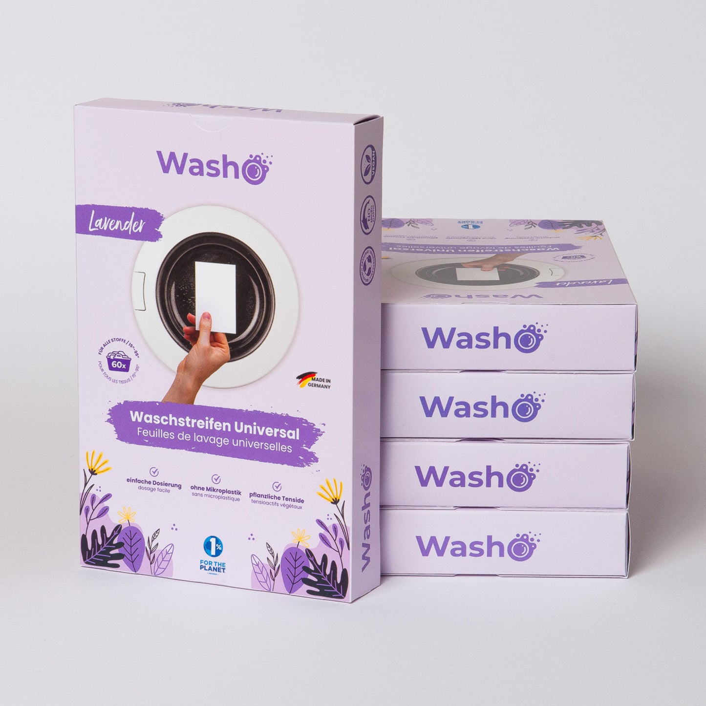 Washo Waschstreifen Lavendel 5 Boxen - washo.ch