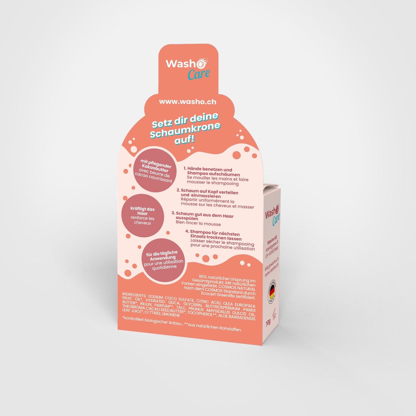 Washo Care Festes Shampoo Naturpflege - washo.ch