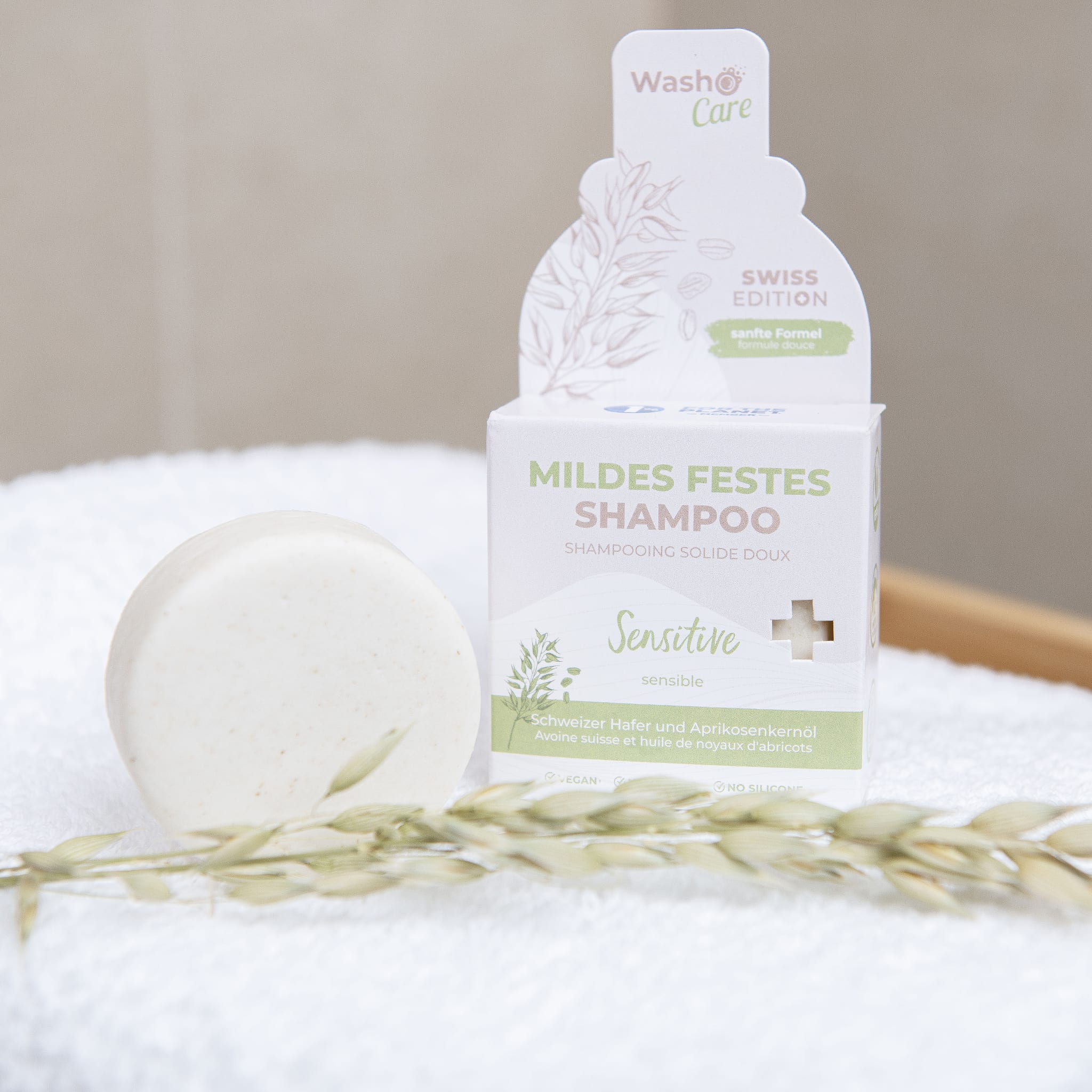 Washo Care Swiss Edition Mildes Festes Shampoo Sensitive - washo.ch