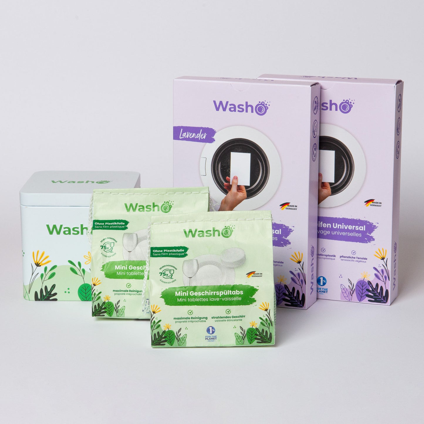 Washo Lavendel Doppelkombi-Angebot (2+2 mit Dose) - washo.ch