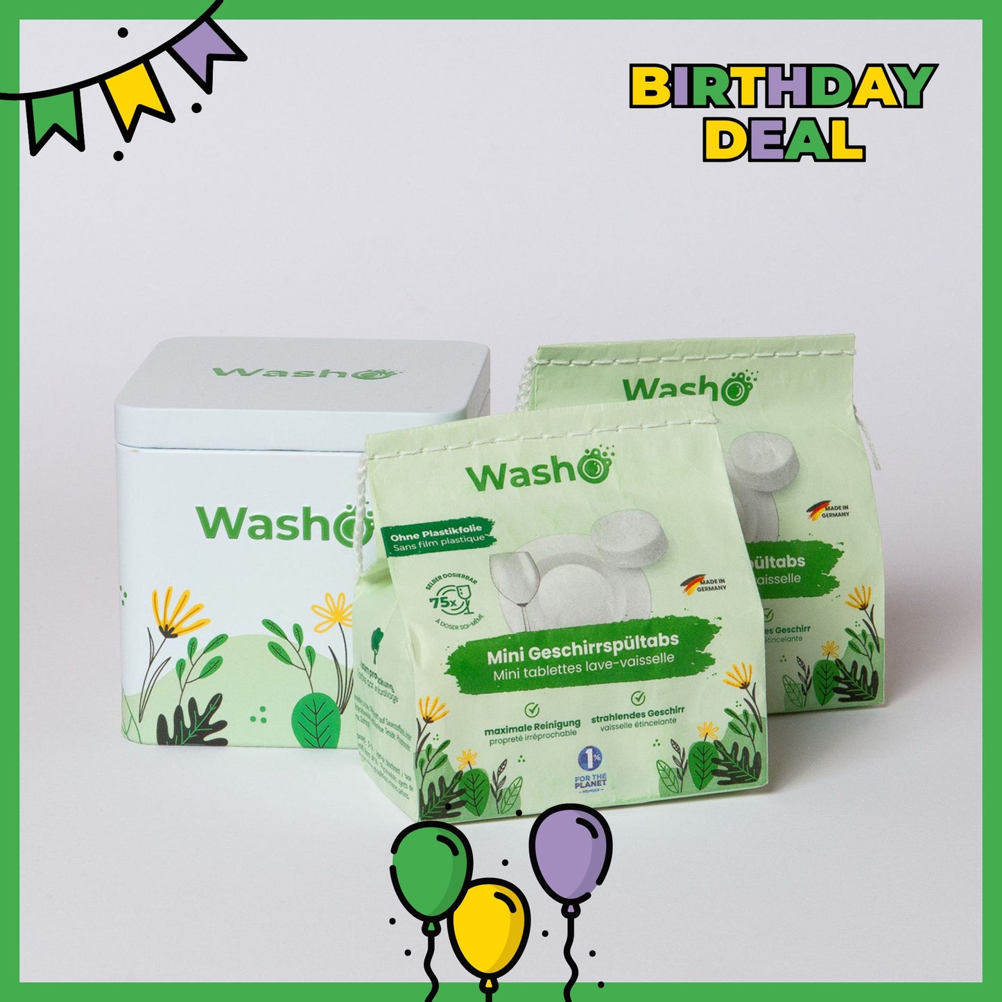 Ensemble de mini tablettes pour lave-vaisselle Washo