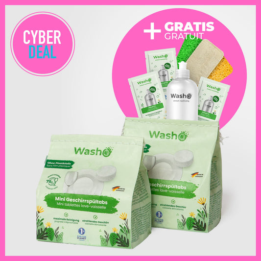 Washo Mini Geschirrspültabs 2 Pack