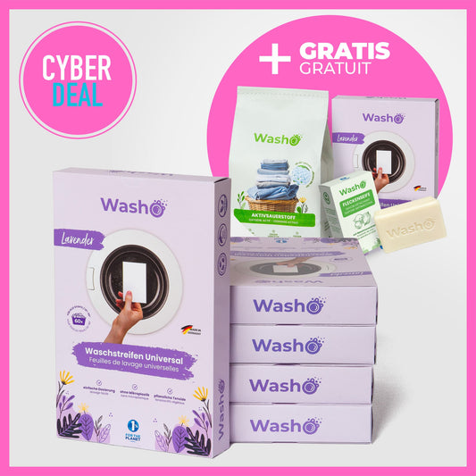 Washo Waschstreifen Lavendel 5 Boxen