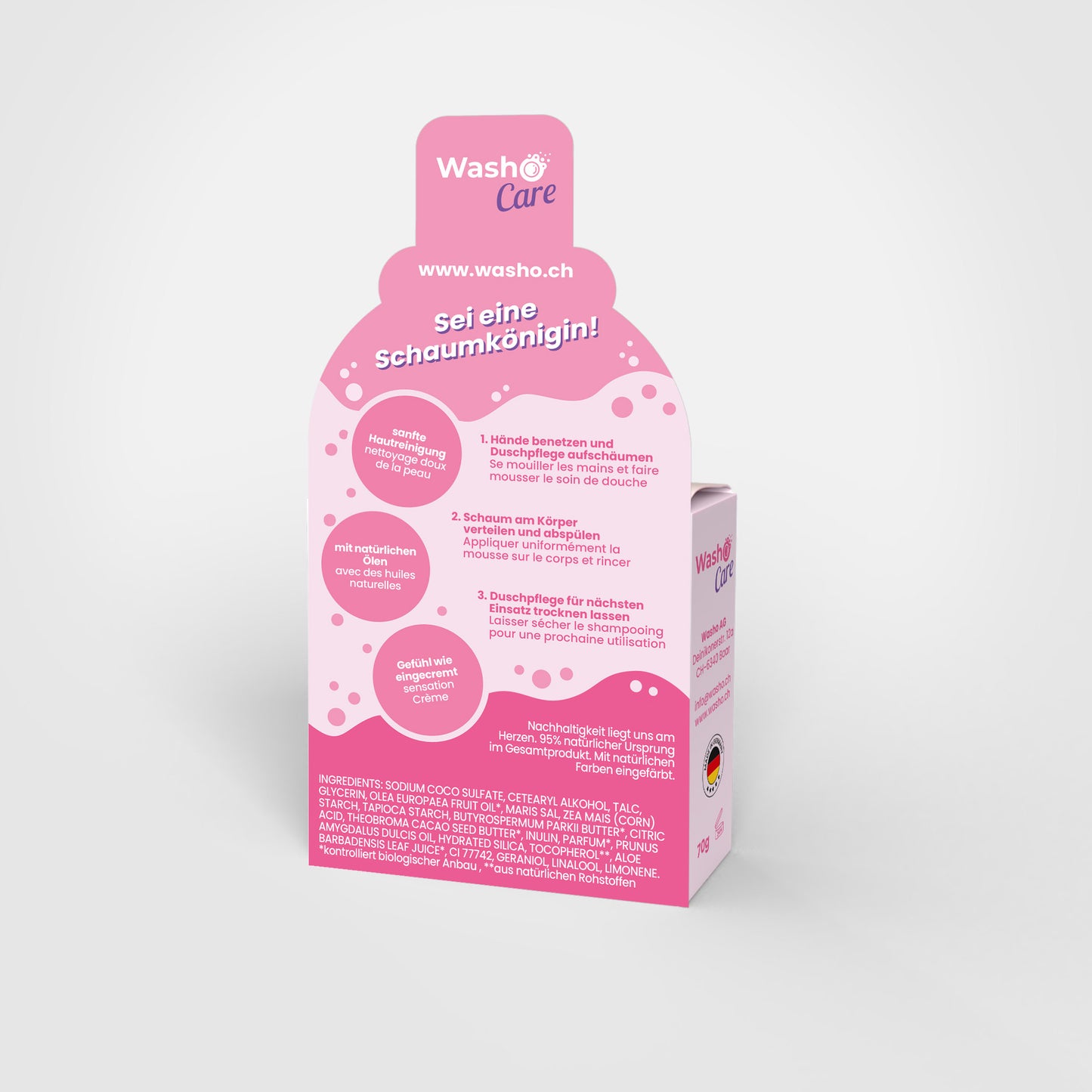 Washo Care solid feel-good shower