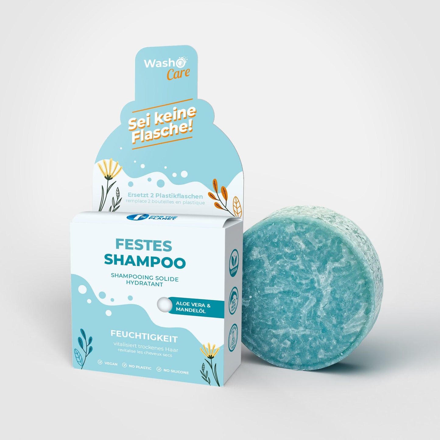 Washo Care festes Shampoo Feuchtigkeit - washo.ch