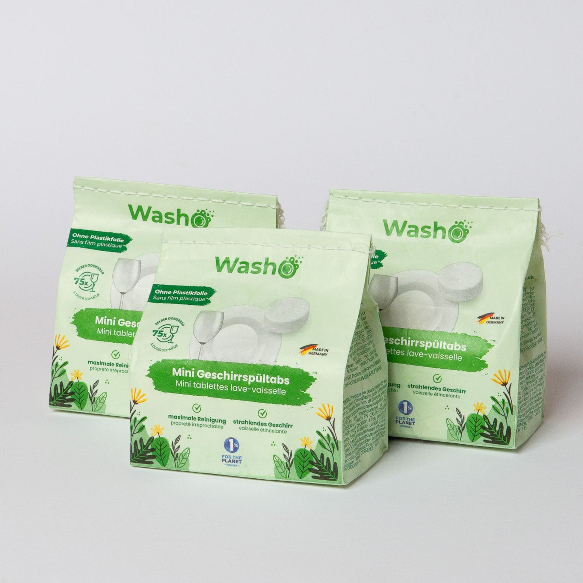 Washo Mini Geschirrspültabs 3 Pack - washo.ch