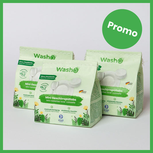 Washo Mini Geschirrspültabs 3 Pack - washo.ch
