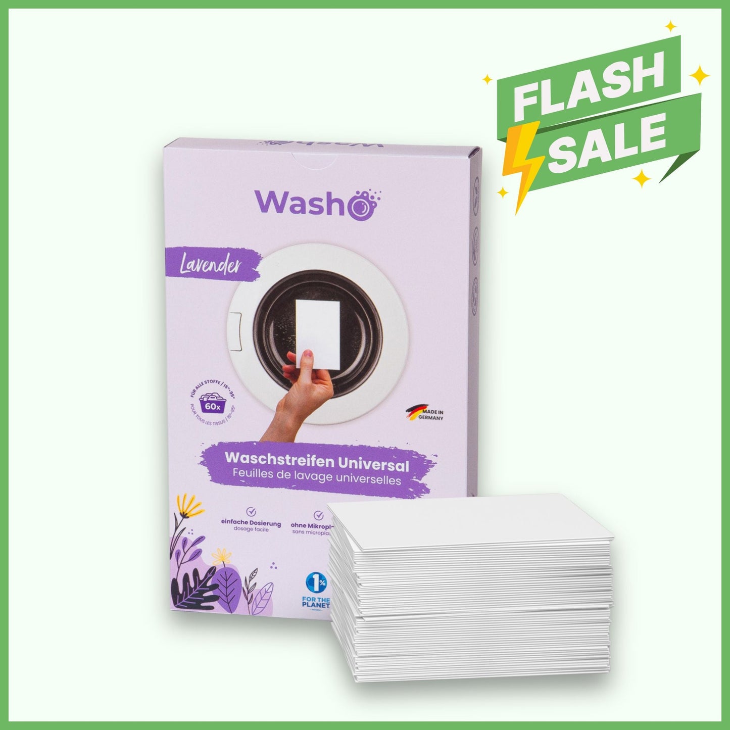 Washo Waschstreifen Lavendel - washo.ch