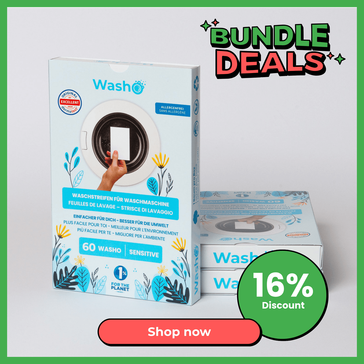 Washo Waschstreifen Sensitive 3 Boxen - washo.ch