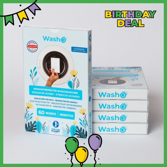 Washo Waschstreifen Sensitive 5 Boxen - washo.ch