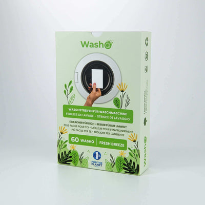 1 Box mit 60 Washo-Waschstreifen Fresh Breeze - washo.ch