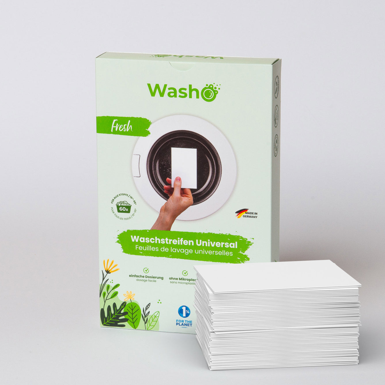 5 Boxen mit total 300 Washo-Waschstreifen Fresh Breeze - washo.ch