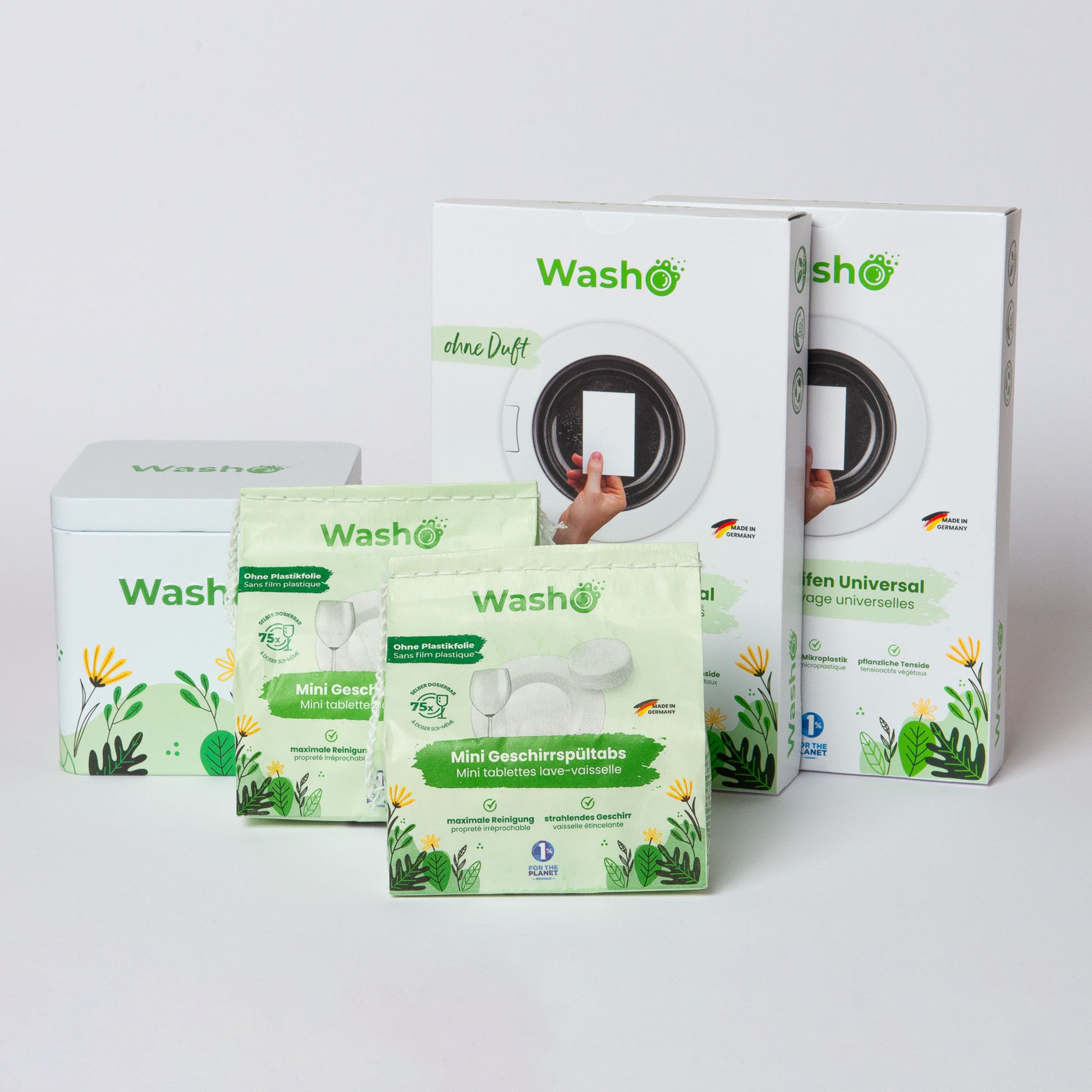 Washo Classic ohne Duft Doppelkombi-Angebot (2+2 mit Dose) - washo.ch