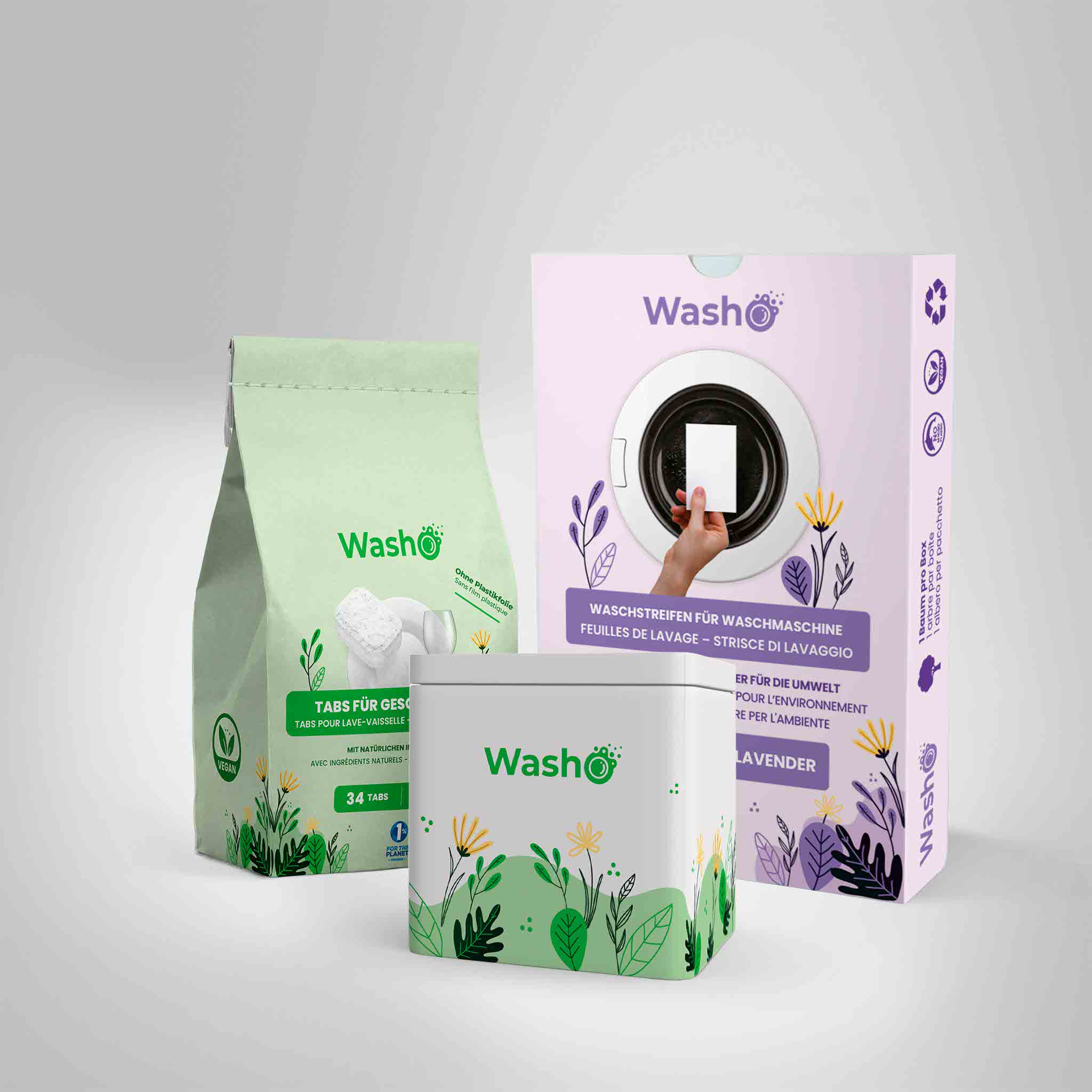 Washo Lavendel Kombi-Angebot (1+1 mit Dose) - washo.ch