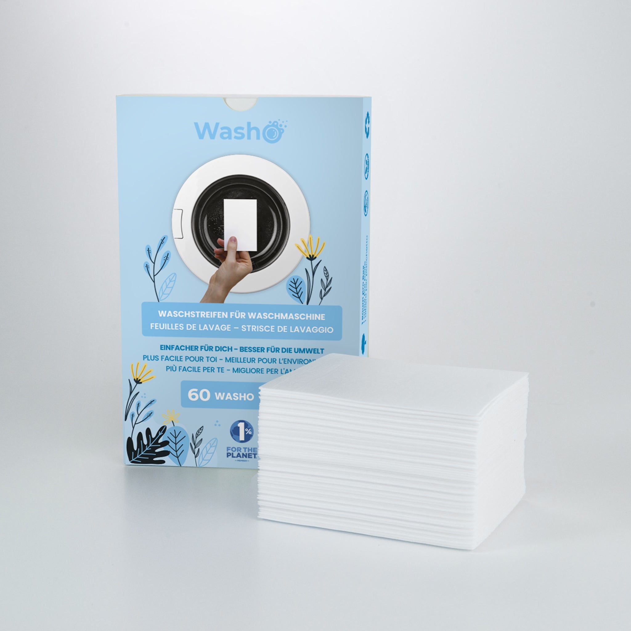 3 boxes with a total of 180 Washo washing strips Soft
